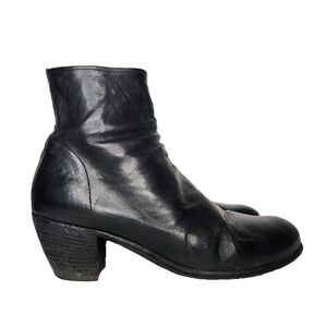 Famous Duca Del Nord Officine Creative Italian Black Leather Women's Boots US 6